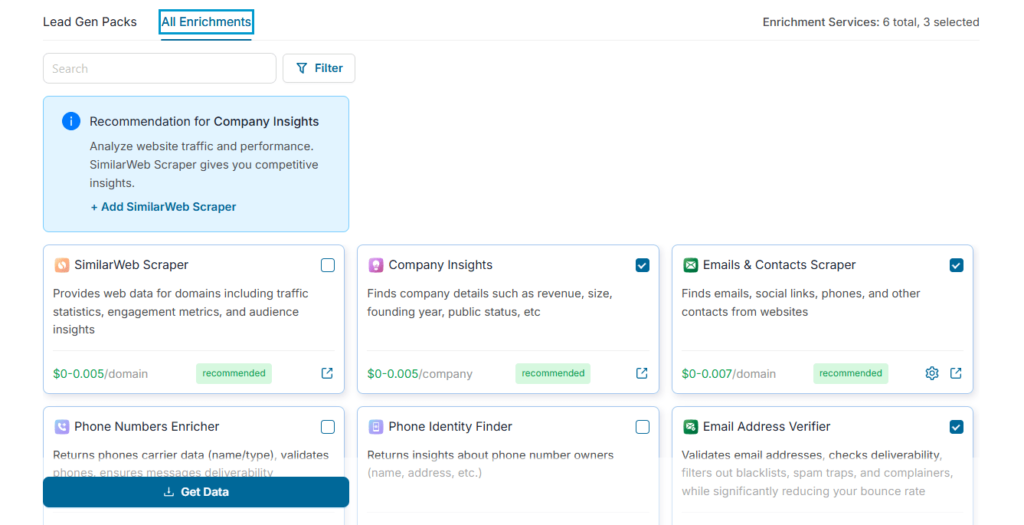 All Enrichment Services overview