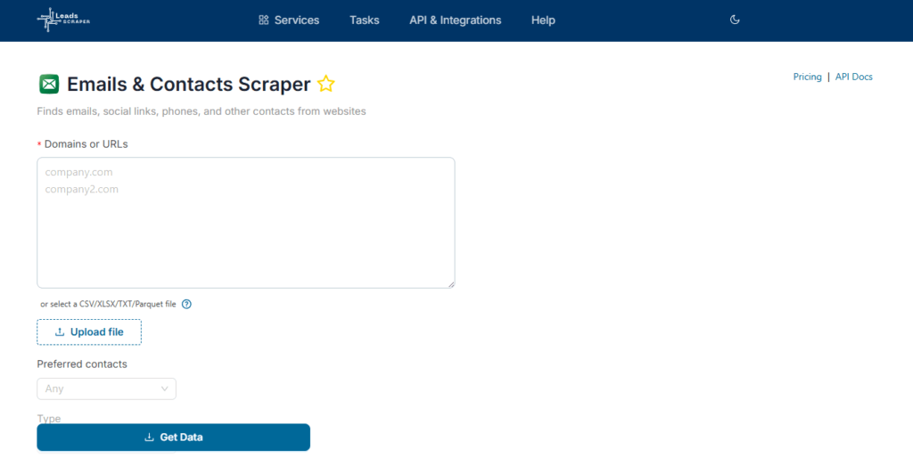 Email & Contact Scraper overview