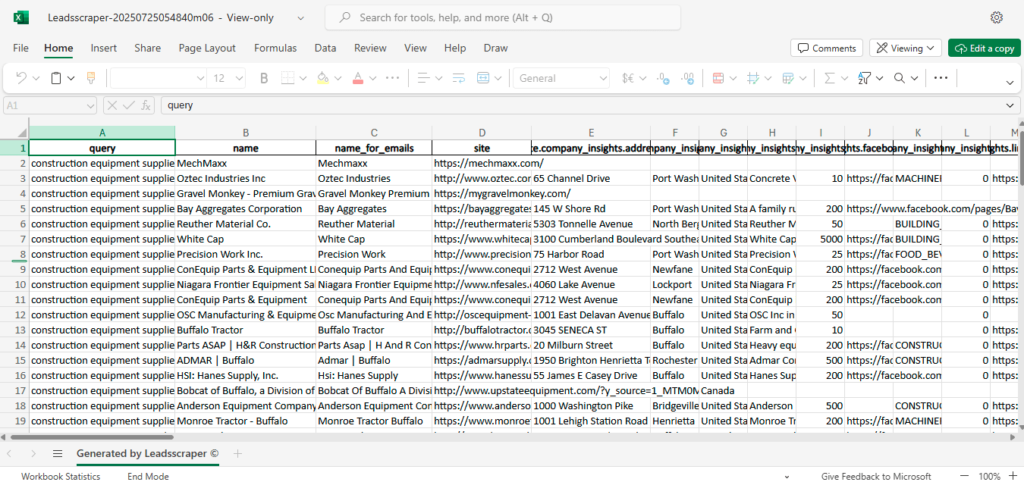Sample Result for Email Address Verifier